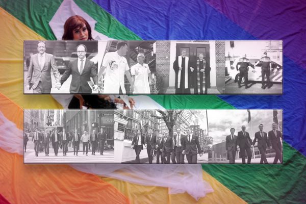Men fighting against gay discrimination